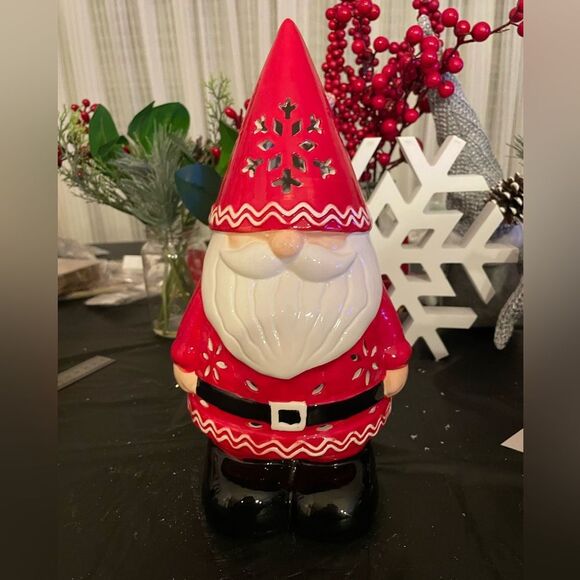 LIGHT UP CERAMIC SANTA - Picture 1 of 6